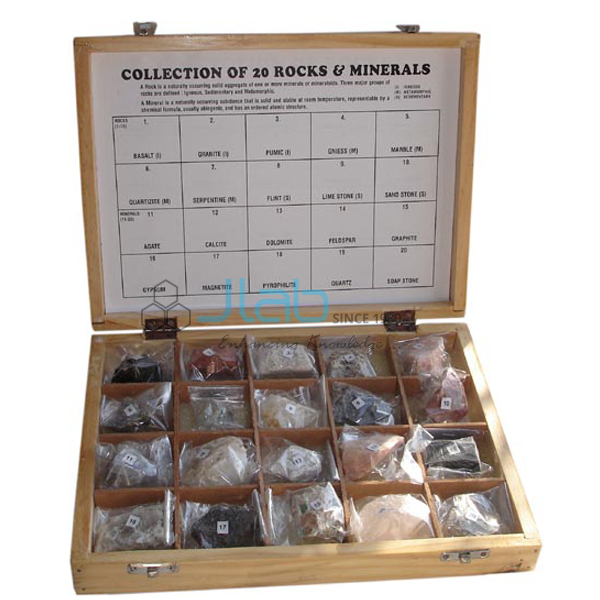 Collection of 20 Rocks and Minerals